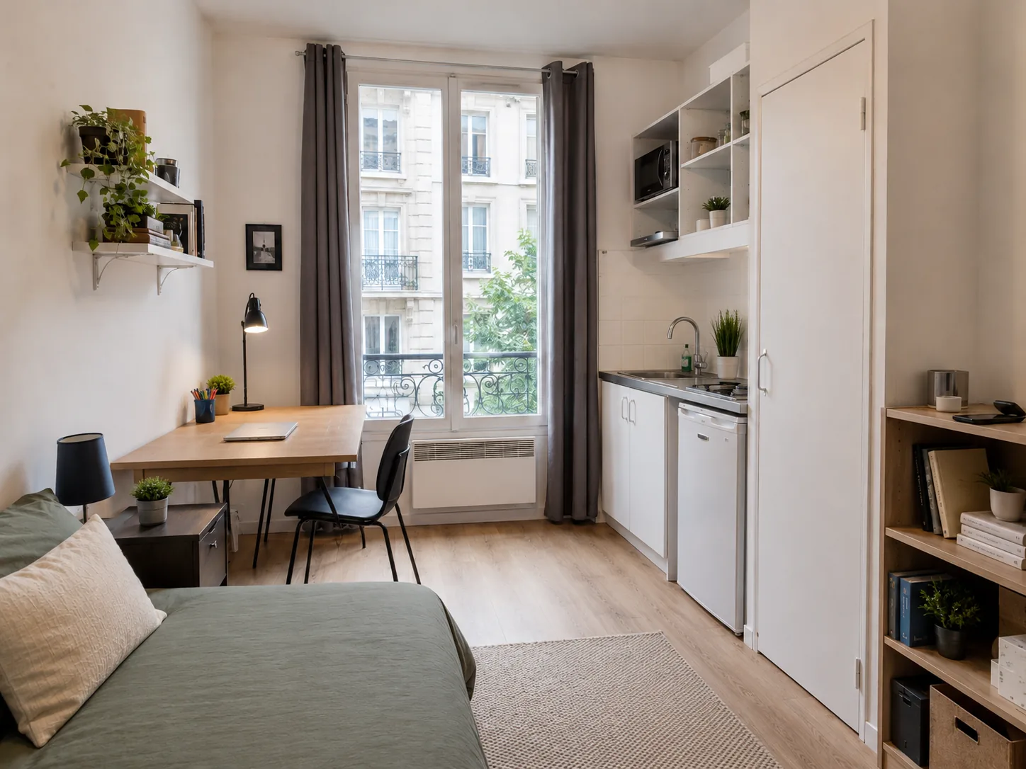État des lieux au retour — Paris 15e, Studio 28 m²